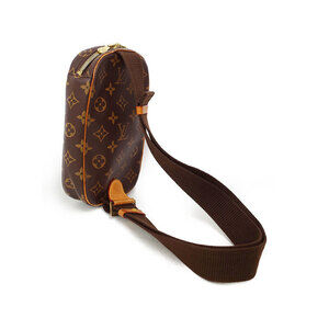 Louis Vuitton Monogram Leather Brown Pochette Ganjou Body Bag